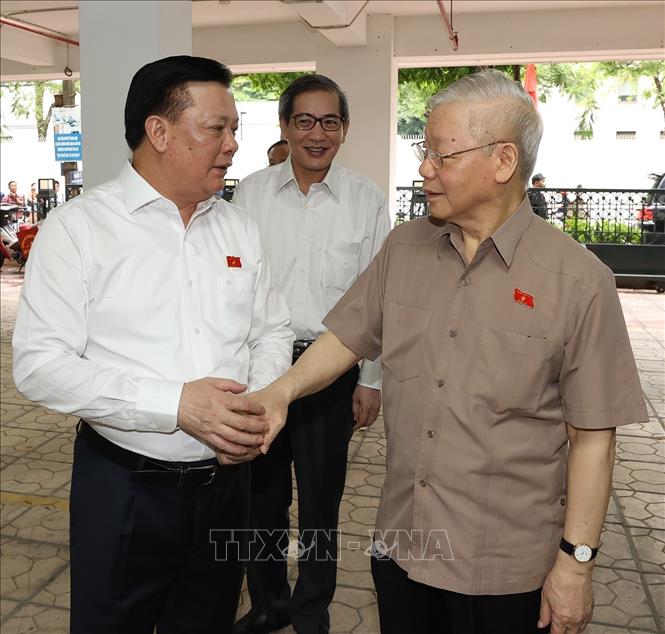 Tổng Bí thư Nguyễn Phú Trọng tiếp xúc cử tri sau Kỳ họp thứ ba, Quốc hội khoá XV