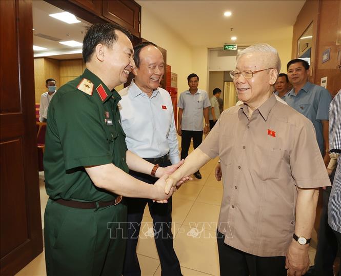 Tổng Bí thư Nguyễn Phú Trọng tiếp xúc cử tri sau Kỳ họp thứ ba, Quốc hội khoá XV