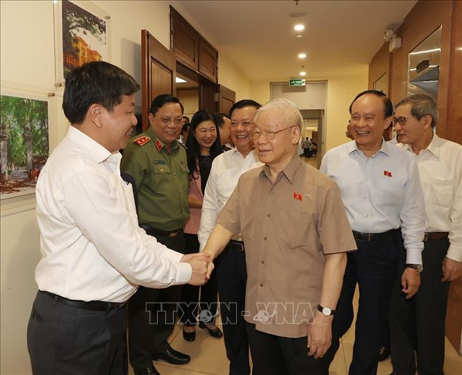Tổng Bí thư Nguyễn Phú Trọng tiếp xúc cử tri sau Kỳ họp thứ ba, Quốc hội khoá XV