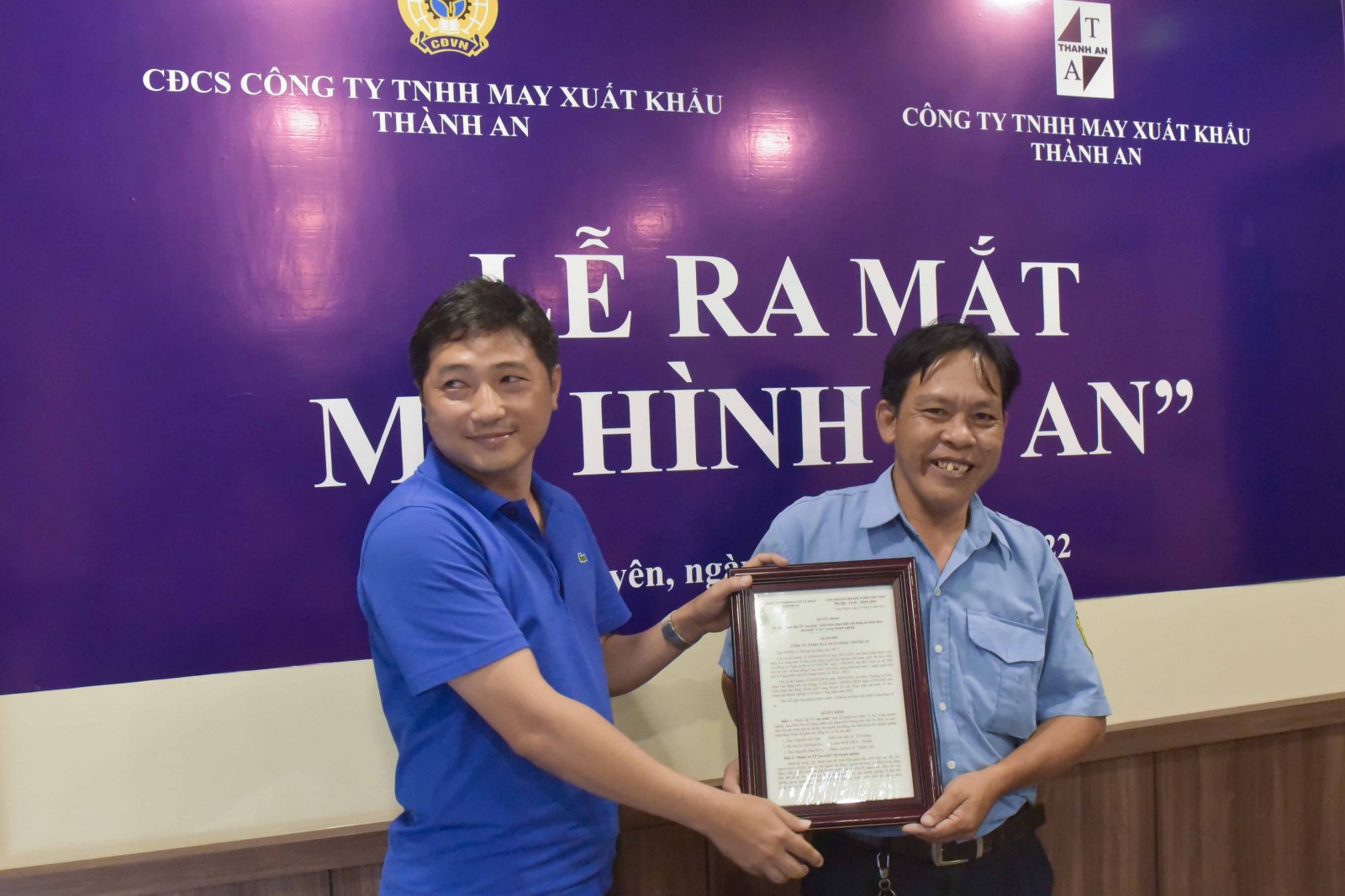 Công ty TNHH May xuất khẩu Thành An ra mắt mô hình “3 An”