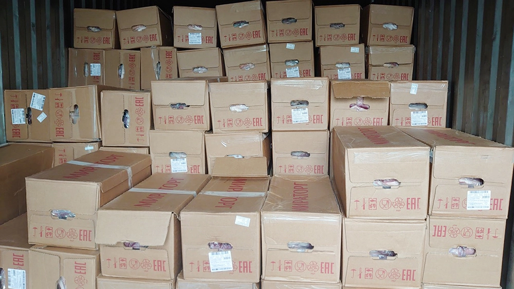 An Giang: Phát hiện xe tải vận chuyển gần 16 tấn thịt heo không rõ nguồn gốc