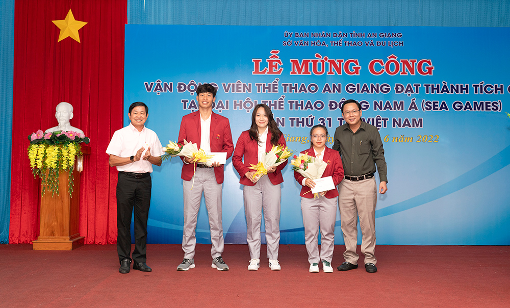 Biểu dương, khen thưởng các vận động viên An Giang đạt thể thao thành tích cao tại SEA Games 31
