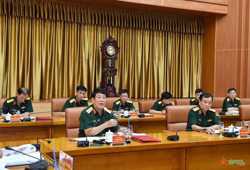 Đại tướng Phan Văn Giang chủ trì Hội nghị lãnh đạo Bộ Quốc phòng tháng 6
