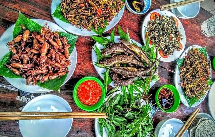 'Vua bò cạp' lên dĩa cùng 10 loài côn trùng nức tiếng ở Nghệ An