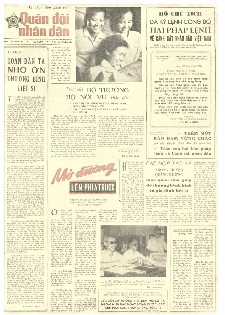 Ngày 26-7-1962: Bác căn dặn “Phải thấm nhuần tinh thần làm chủ nước nhà...”