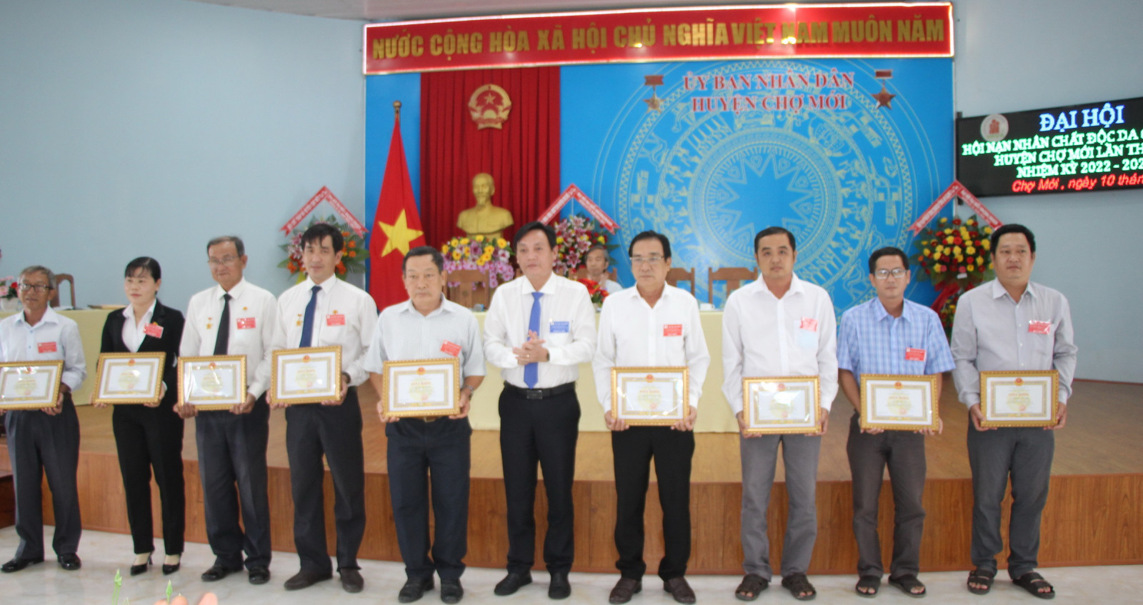 Ông Võ Hoàng Việt tái đắc cử Chủ tịch Hội Nạn nhân chất độc da cam/dioxin huyện Chợ Mới nhiệm kỳ 2022-2027
