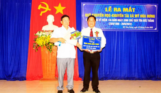 Xã Mỹ Hòa Hưng ra mắt Quỹ Khuyến học – Khuyến tài