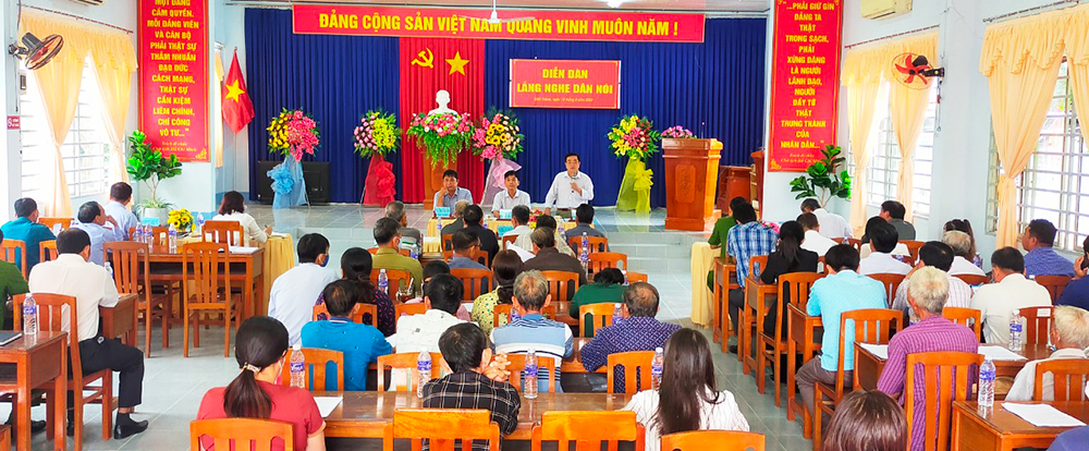 Ban Thường vụ Huyện ủy Thoại Sơn tiếp tục tổ chức Diễn đàn “Lắng nghe dân nói”