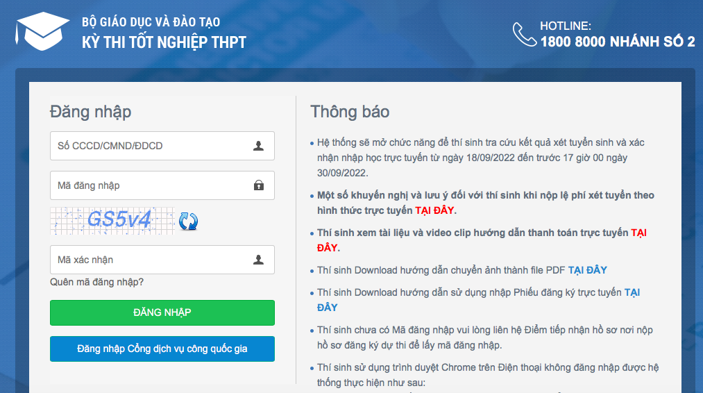 Ngày 18/9, Bộ GD&ĐT mở hệ thống để thí sinh xác nhận nhập học trực tuyến