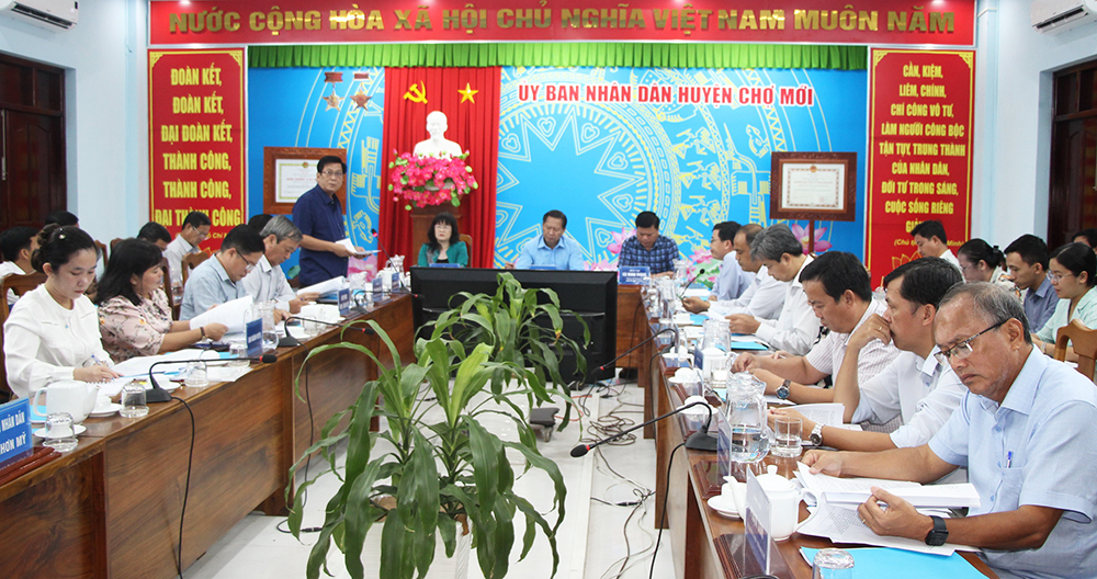 Phó Chủ tịch UBND tỉnh An Giang Trần Anh Thư kiểm tra tiến độ xây dựng nông thôn mới ở Chợ Mới