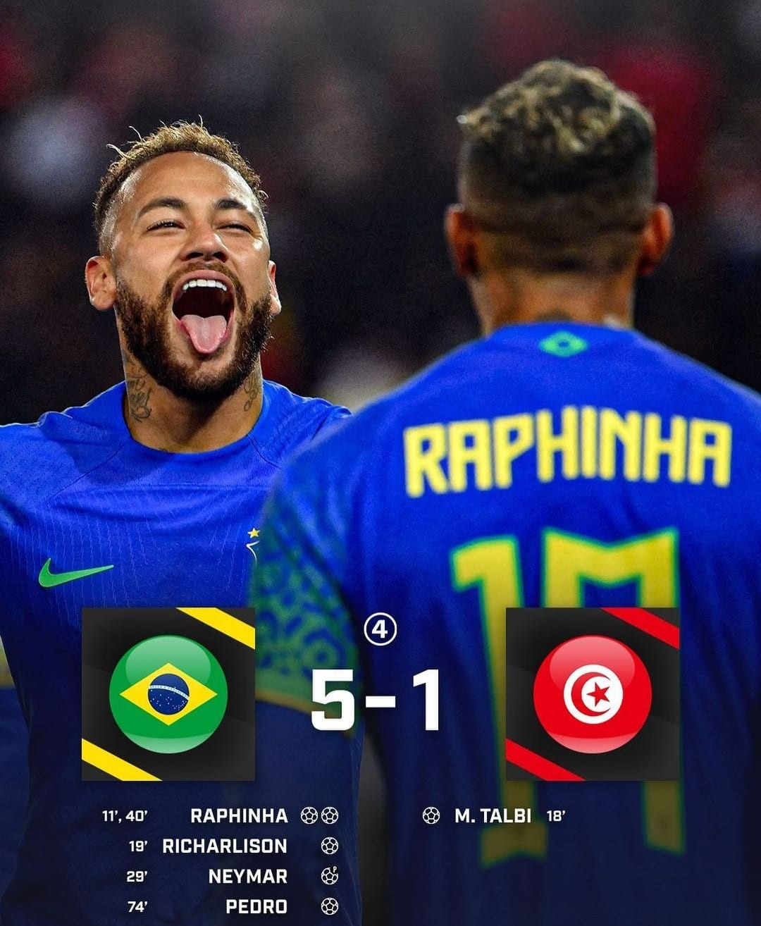 Neymar 'nhảy múa' cùng Raphinha, Brazil đại thắng