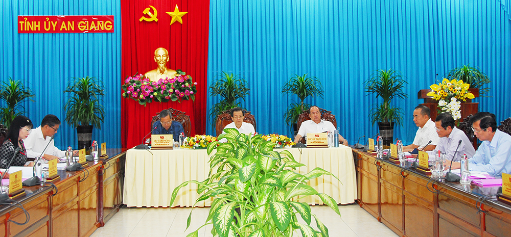 Hội nghị Ban Thường vụ Tỉnh ủy An Giang cho ý kiến nhiều nội dung quan trọng