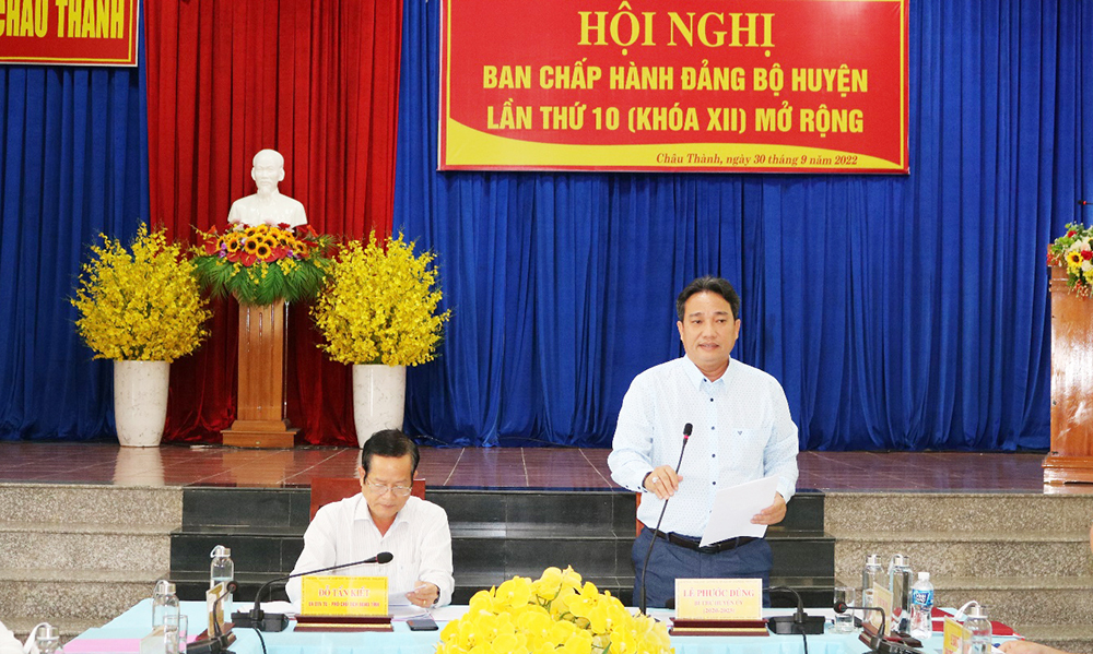 Hội nghị Ban Chấp hành Đảng bộ huyện Châu Thành lần thứ 10 (khóa XII) mở rộng