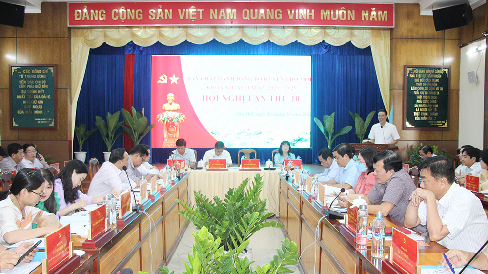 Hội nghị Ban Chấp hành Đảng bộ huyện Chợ Mới lần thứ 10 (khóa XII) đề ra nhiều nhiệm vụ chính trị quan trọng