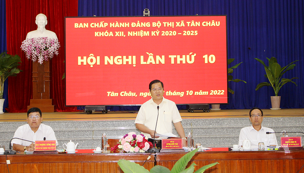 TX. Tân Châu đẩy nhanh tiến độ giải ngân vốn đầu tư công 2022