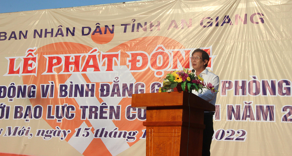 UBND tỉnh An Giang phát động ra quân Tháng hành động vì bình đẳng giới và phòng, chống bạo lực trên cơ sở giới