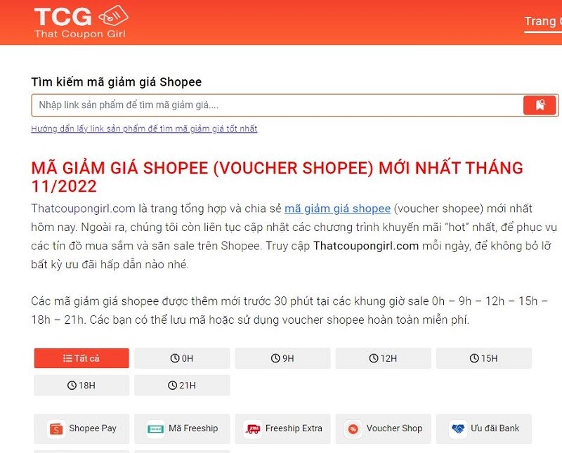 Thatcoupongirl.com - nơi giúp bạn sở hữu vô vàn mã giảm giá Shopee hấp dẫn