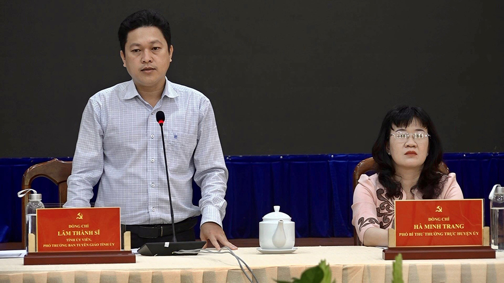 Ban Tuyên giáo Tỉnh ủy An Giang kiểm tra tại huyện Chợ Mới
