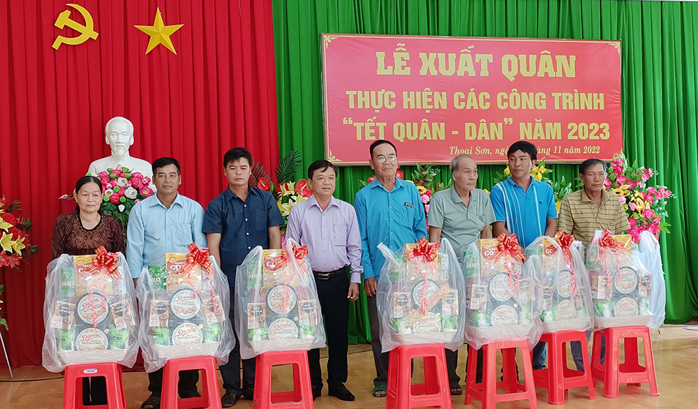 Thoại Sơn xuất quân thực hiện các công trình Tết quân – dân năm 2023