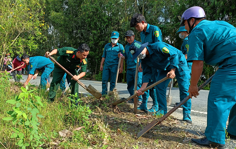 Thoại Sơn xuất quân thực hiện các công trình Tết quân – dân năm 2023