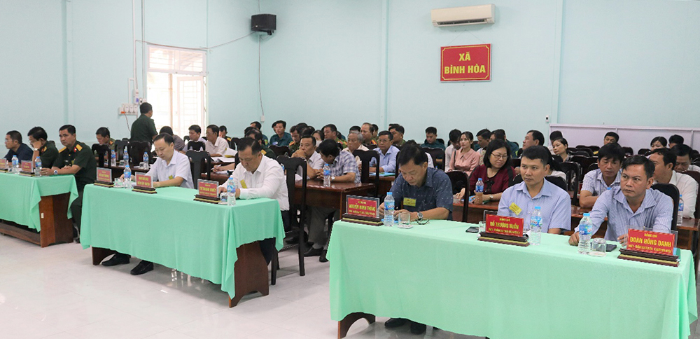 Diễn tập chiến đấu xã Bình Hòa trong khu vực phòng thủ năm 2022