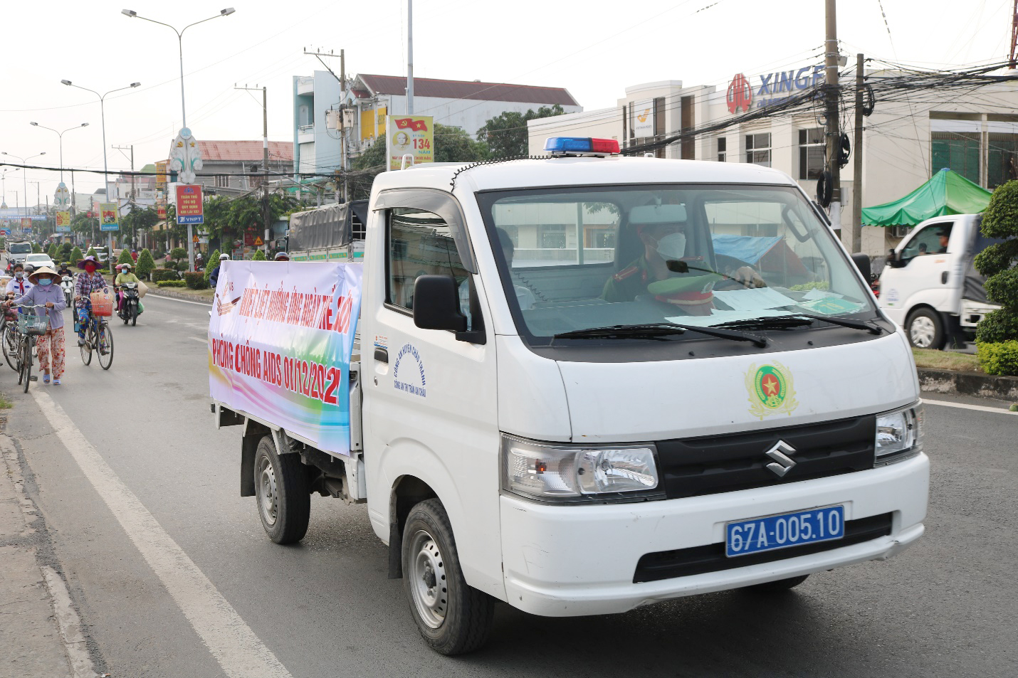 Châu Thành mít-tinh hưởng ứng Tháng hành động quốc gia phòng, chống HIV/AIDS năm 2022