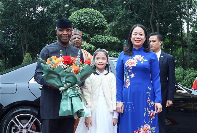 Phó Chủ tịch nước Võ Thị Ánh Xuân chủ trì Lễ đón Phó Tổng thống CHLB Nigeria