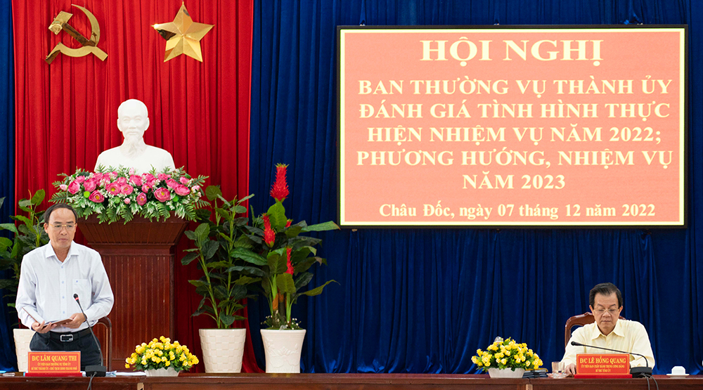 Bí thư Tỉnh ủy An Giang Lê Hồng Quang: TP. Châu Đốc đoàn kết, đồng lòng, phát huy lợi thế để phát triển nhanh, bền vững