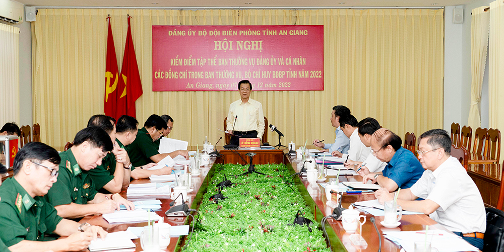 Bí thư Tỉnh ủy An Giang Lê Hồng Quang: Đảng ủy Bộ đội Biên phòng tỉnh An Giang tập trung lãnh đạo giữ vững chủ quyền lãnh thổ, an ninh biên giới