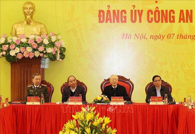 Tổng Bí thư Nguyễn Phú Trọng dự Hội nghị Đảng ủy Công an Trung ương