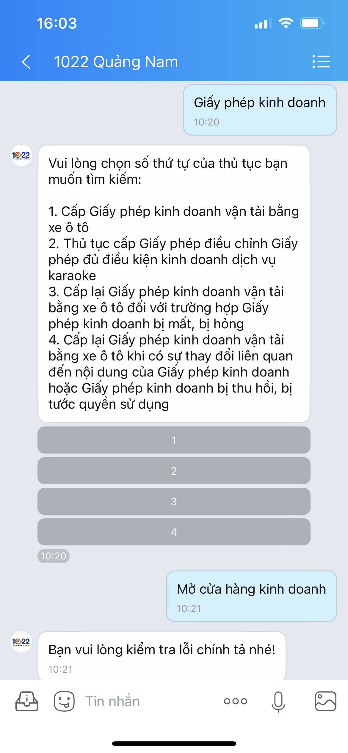 Chatbot giúp người dân tìm thủ tục hành chính từ một lần chạm