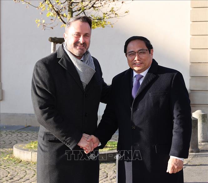 Lễ đón chính thức Thủ tướng Phạm Minh Chính thăm Đại Công quốc Luxembourg