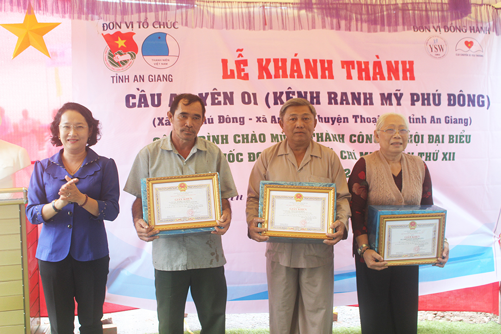 Khánh thành cầu An Yên 1 – Út Khoa trị 490 triệu đồng