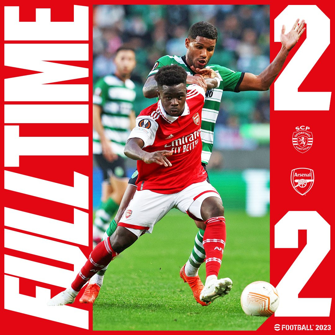 Arsenal hòa Sporting Lisbon sau màn rượt đuổi hấp dẫn