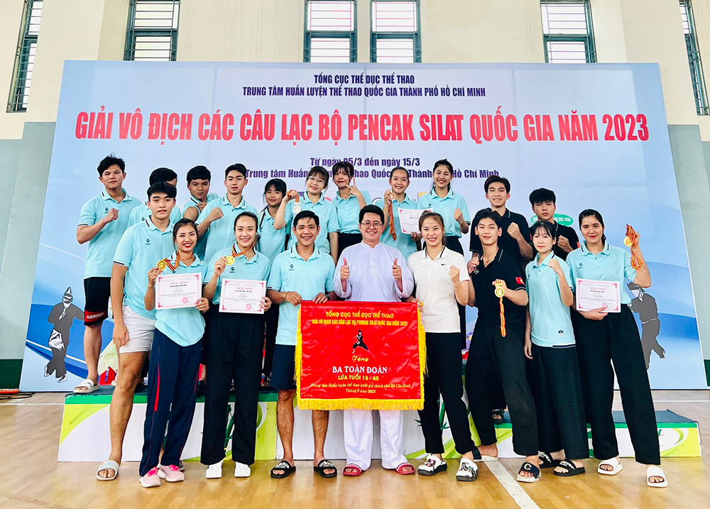 An Giang hạng ba toàn đoàn nhóm tuổi 18 đến 45 tuổi Giải Vô địch các CLB Pencak Silat quốc gia năm 2023