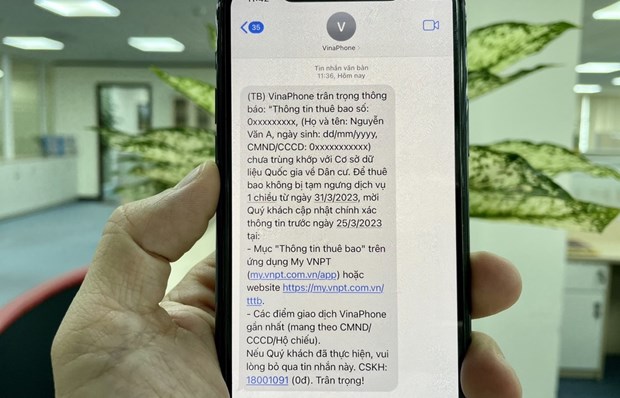 Công bố số điện thoại chính thức để xử lý chuẩn hóa thông tin thuê bao