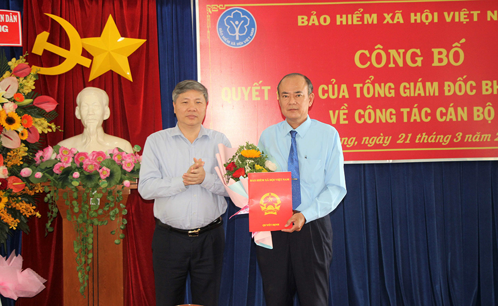 Bổ nhiệm ông Lê Chí Thành giữ chức Phó Giám đốc Bảo hiểm Xã hội An Giang