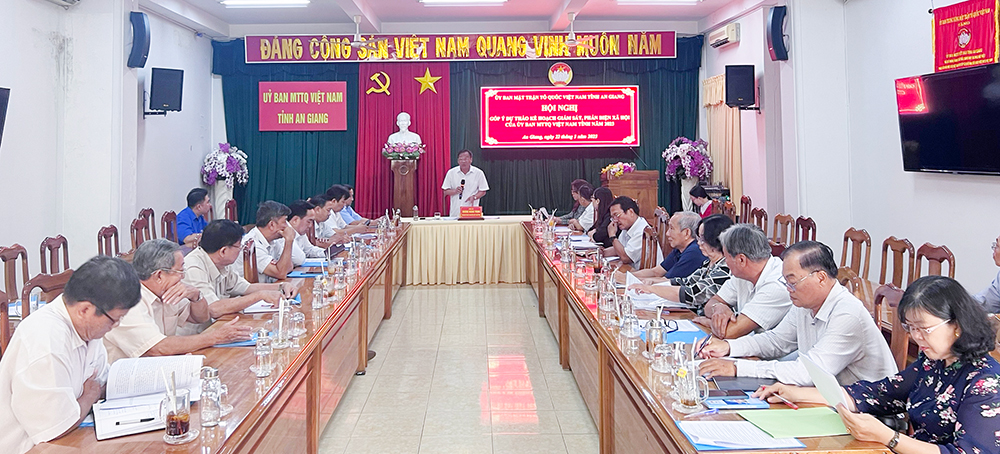 UBMTTQVN tỉnh An Giang góp ý dự thảo kế hoạch giám sát, phản biện xã hội năm 2023