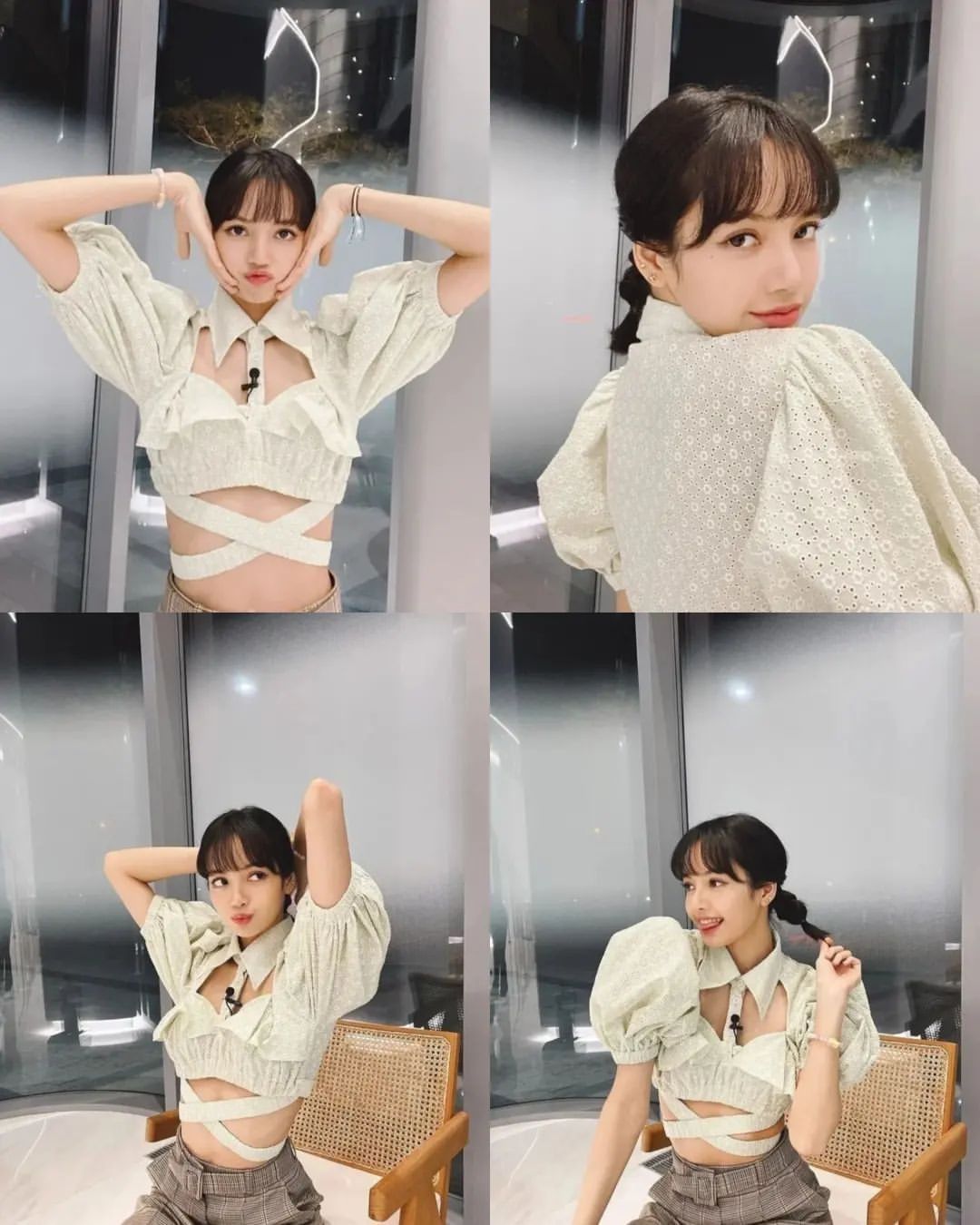 Kiểu áo đời thường giúp Lisa BlackPink khoe eo thon