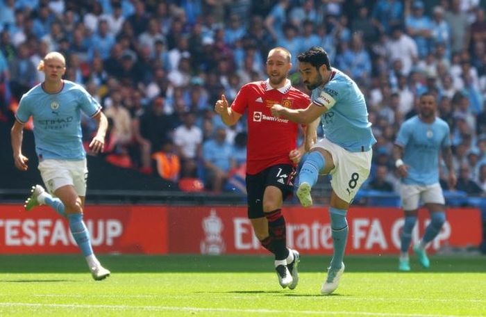 Gundogan lập đại công, Man City đăng quang FA Cup 2023