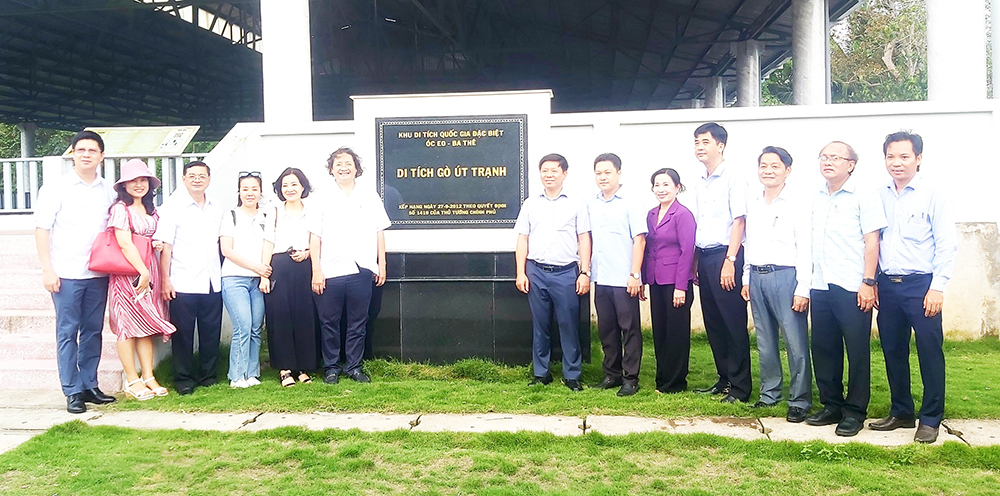 Ban Tuyên giáo Trung ương khảo sát thực tế tại Khu Di tích quốc gia đặc biệt Óc Eo - Ba Thê