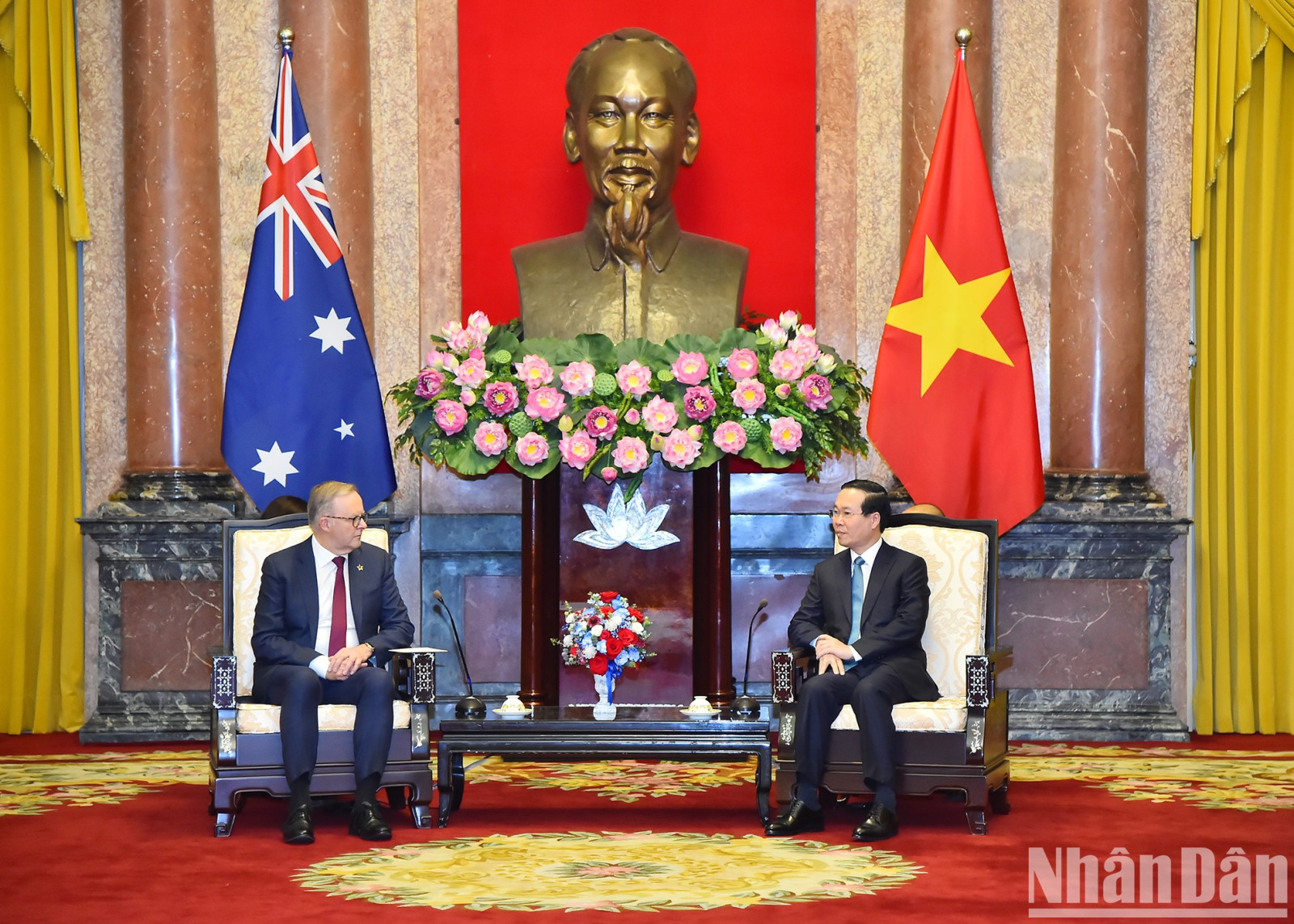 Chủ tịch nước Võ Văn Thưởng tiếp Thủ tướng Australia Anthony Albanese