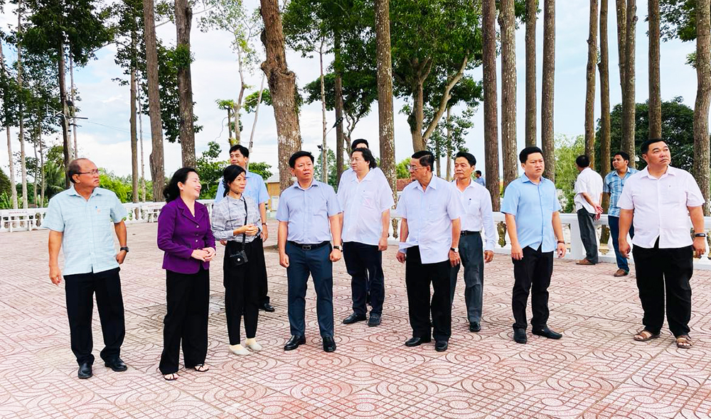 Ban Tuyên giáo Trung ương khảo sát thực tế tại Khu Di tích quốc gia đặc biệt Óc Eo - Ba Thê