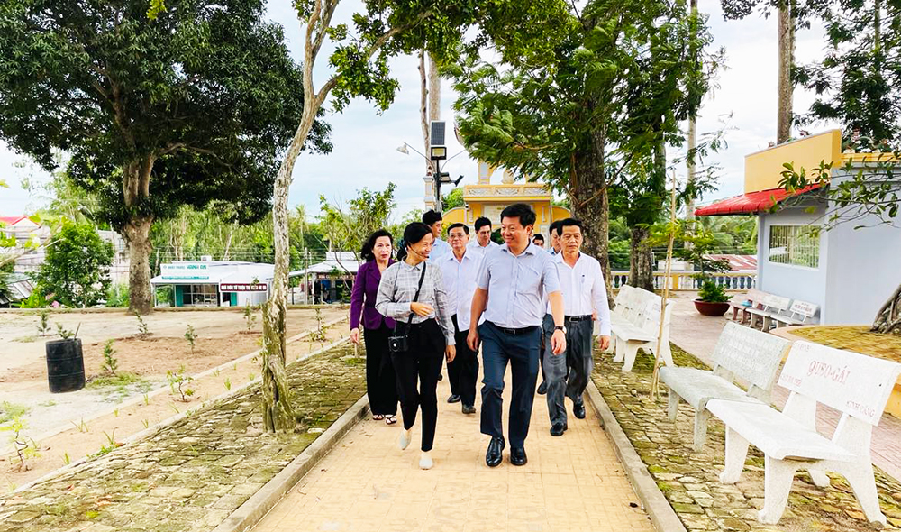 Ban Tuyên giáo Trung ương khảo sát thực tế tại Khu Di tích quốc gia đặc biệt Óc Eo - Ba Thê