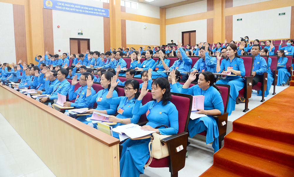 Đại hội Công đoàn huyện Châu Phú lần XI (nhiệm kỳ 2023 - 2028)