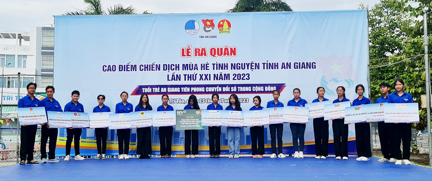 An Giang huy động gần 3,64 tỷ đồng cho Chiến dịch “Mùa hè tình nguyện” 2023