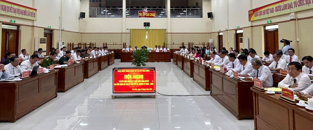Đảng bộ TX Tân Châu sơ kết giữa nhiệm kỳ 2020-2025