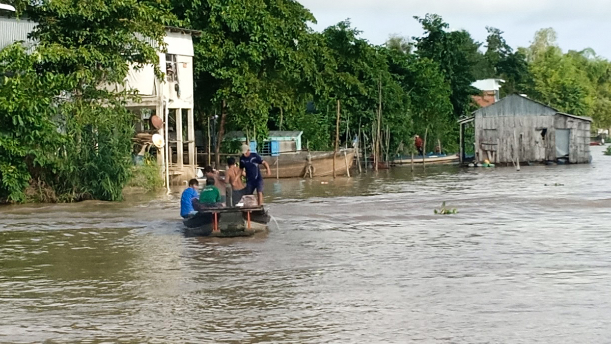 Tìm kiếm nạn nhân bị chìm trên sông Châu Đốc