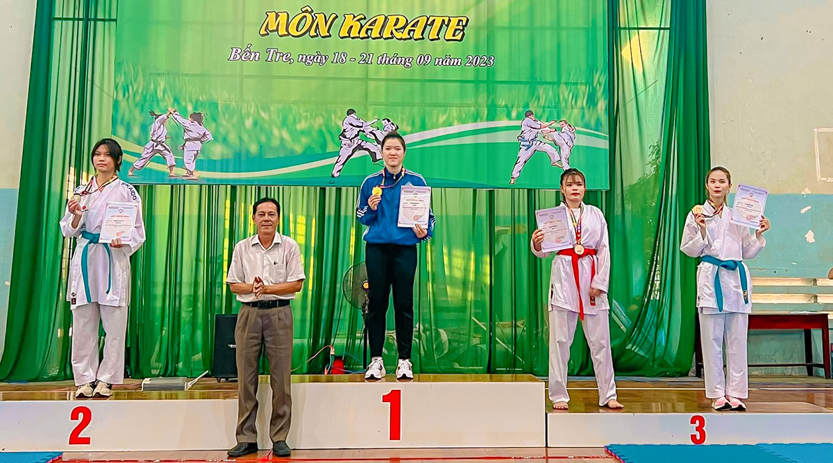 Thể thao An Giang đoạt 2 Huy chương vàng Karate tại Đại hội Thể thao ĐBSCL lần IX/năm 2023