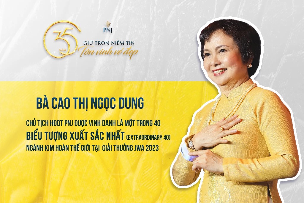 Chủ tịch Hội đồng Quản trị PNJ được vinh danh là biểu tượng ngành kim hoàn thế giới